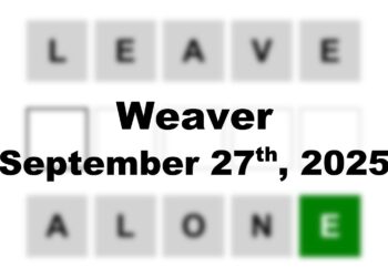 ‘Wordle’ Answer Today 1561 September 27th 2025 – Hints and Solution (9/27/25)