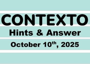 ‘Wordle’ Answer Today 1574 October 10th 2025 – Hints and Solution (10/10/25)