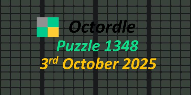 Daily Octordle 3rd October 2025 Answers Today 1348