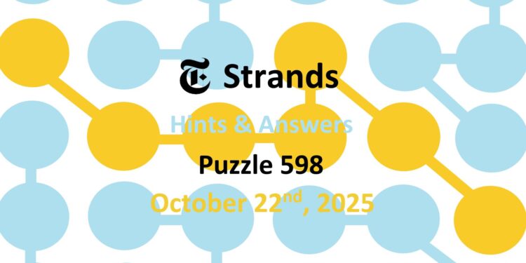 Daily Strands 598 Answers Today - 22nd October 2025