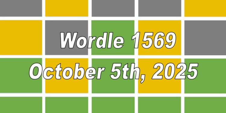 Daily Wordle 1569 - 5th October 2025