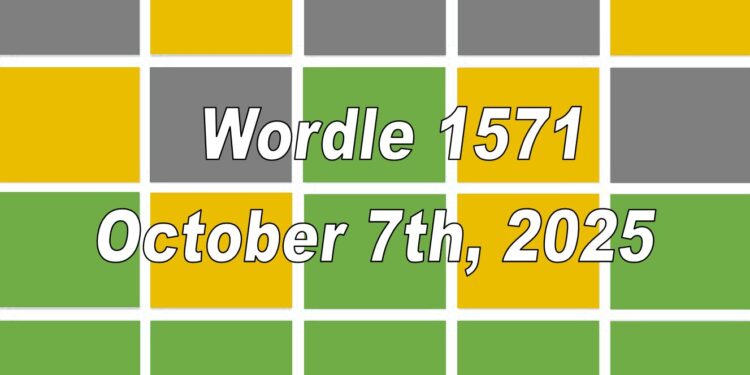 Daily Wordle 1571 - 7th October 2025