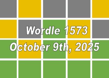 ‘Wordle’ Answer Today 1573 October 9th 2025 – Hints and Solution (10/9/25)