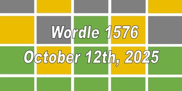 Daily Wordle 1576 - 12th October 2025