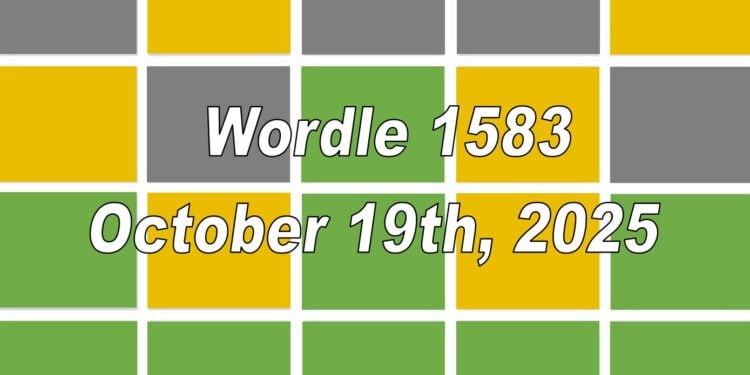 Daily Wordle 1583 - 19th October 2025