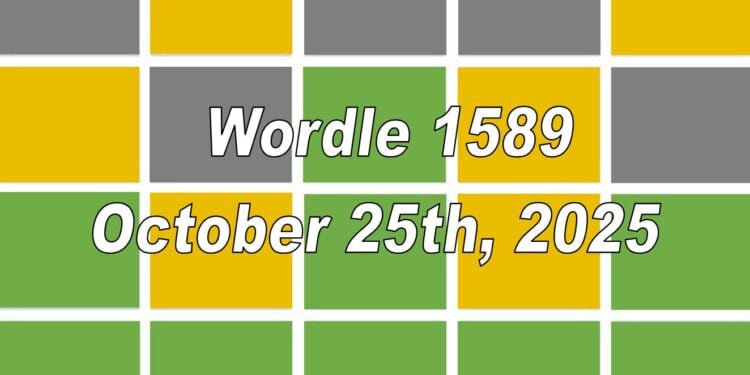 Daily Wordle 1589 - 25th October 2025