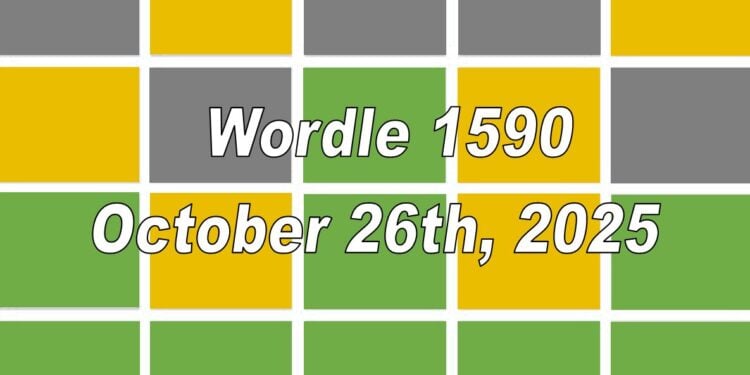 Daily Wordle 1590 - 26th October 2025