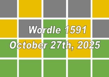 ‘Wordle’ Answer Today 1591 October 27th 2025 – Hints and Solution (10/27/25)