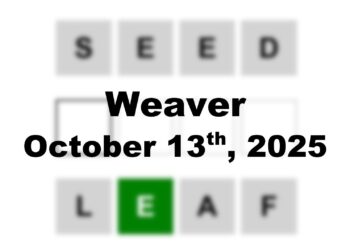 ‘Weaver’ Answer Today Seed to Leaf: October 13th 2025 Hints and Solution