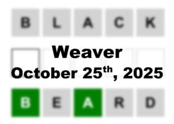 ‘Wordle’ Answer Today 1589 October 25th 2025 – Hints and Solution (10/25/25)