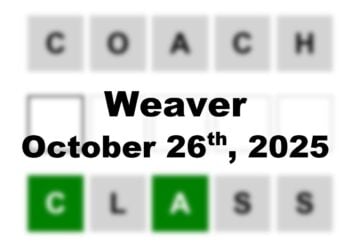 ‘Wordle’ Answer Today 1590 October 26th 2025 – Hints and Solution (10/26/25)