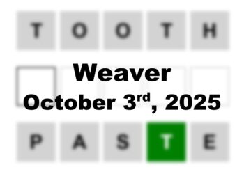 ‘Wordle’ Answer Today 1567 October 3rd 2025 – Hints and Solution (10/3/25)