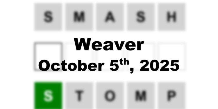 Weaver Answer - 5th October 2025
