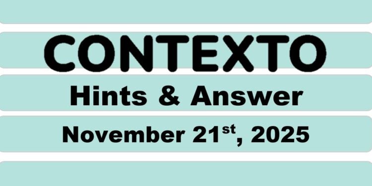 Daily Contexto 1160 - November 21st 2025