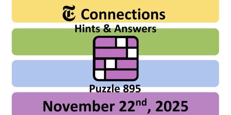 Daily NYT Connections 895 Answers - 22nd November 2025