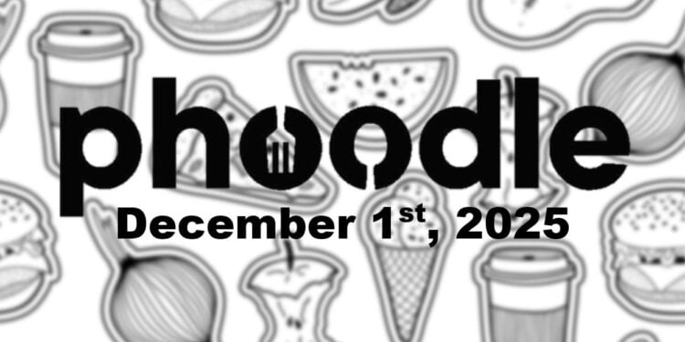 Daily Phoodle - 1st December 2025