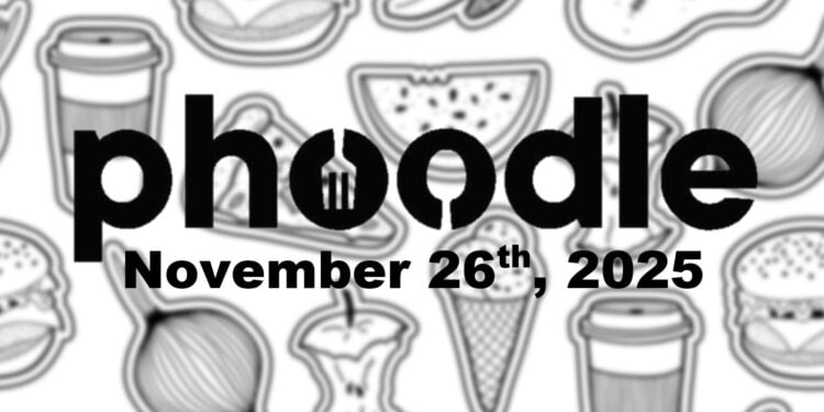 Daily Phoodle - 26th November 2025