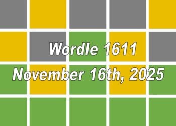 ‘Wordle’ Answer Today 1611 November 16th 2025 – Hints and Solution (11/16/25)