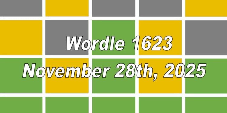 Daily Wordle 1623 - 28th November 2025