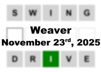 ‘Wordle’ Answer Today 1618 November 23rd 2025 – Hints and Solution (11/23/25)