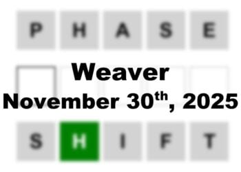 ‘Wordle’ Answer Today 1625 November 30th 2025 – Hints and Solution (11/30/25)