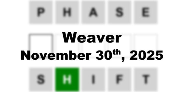 Weaver Answer - 30th November 2025