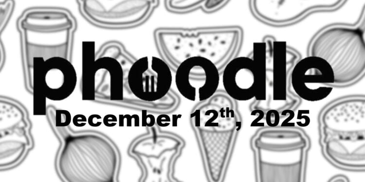 Daily Phoodle - 12th December 2025