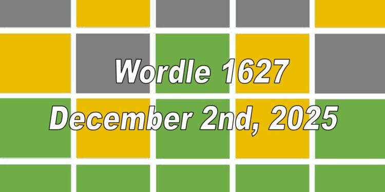 Daily Wordle 1627 - 2nd December 2025