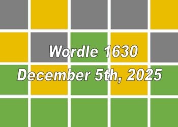 ‘Wordle’ Answer Today 1630 December 5th 2025 – Hints and Solution (12/5/25)
