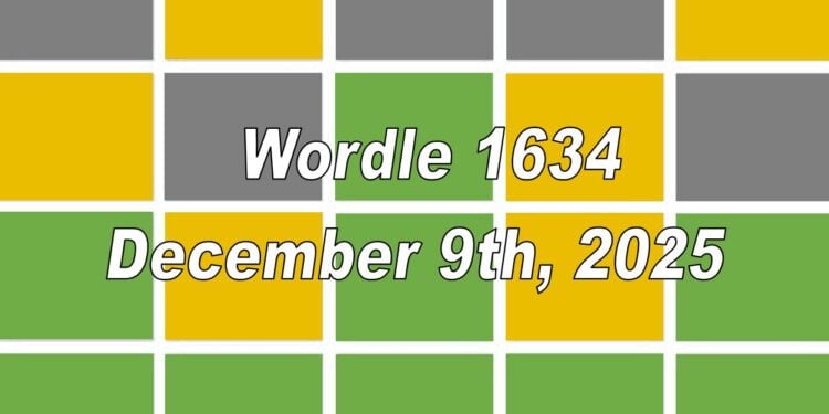 Daily Wordle 1634 - 9th December 2025
