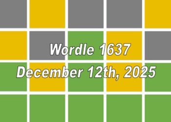 ‘Wordle’ Answer Today 1637 December 12th 2025 – Hints and Solution (12/12/25)