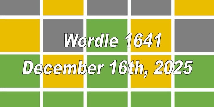Daily Wordle 1641 - 16th December 2025