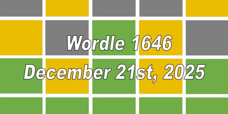Daily Wordle 1646 - 21st December 2025