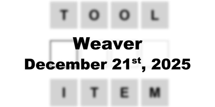 Weaver Answer - 21st December 2025