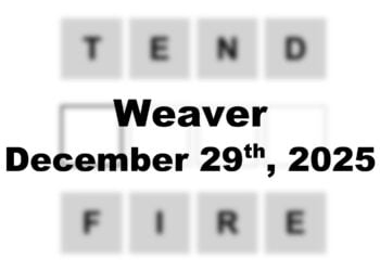 ‘Weaver’ Answer Today Tend to Fire: December 29th 2025 Hints and Solution