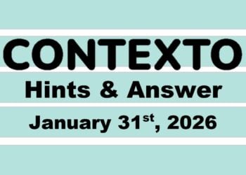 ‘Wordle’ Answer Today 1687 January 31st 2026 – Hints and Solution (31/1/26)