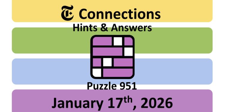 Daily NYT Connections 951 Answers - 17th January 2026