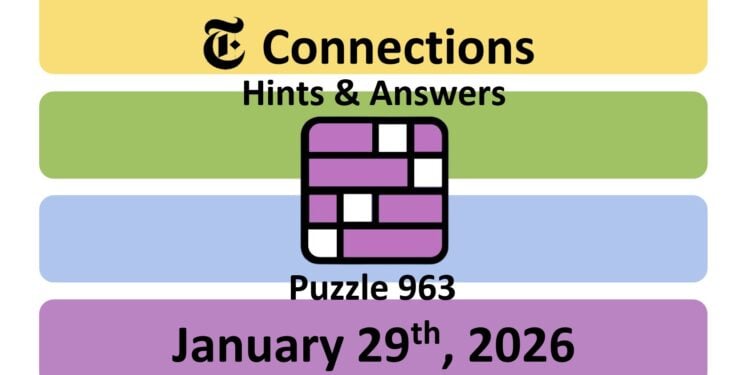 Daily NYT Connections 963 Answers - 29th January 2026