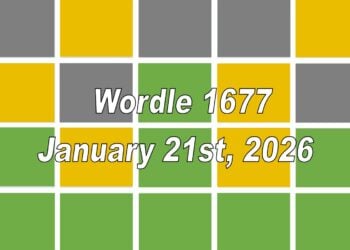 ‘Wordle’ Answer Today 1677 January 21st 2026 – Hints and Solution (21/1/26)
