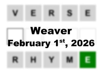 ‘Wordle’ Answer Today 1688 February 1st 2026 – Hints and Solution (2/1/26)