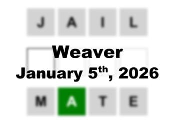 ‘Weaver’ Answer Today Jail to Mate: January 5th 2026 Hints and Solution