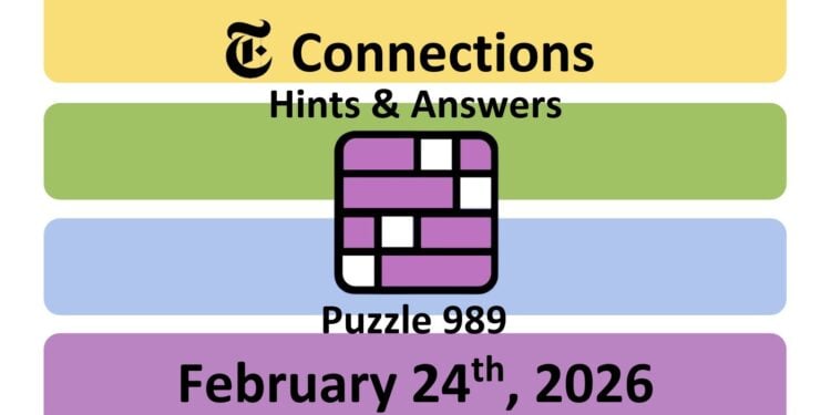 Daily NYT Connections 989 Answers - 24th February 2026