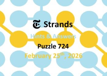 NYT ‘Strands’ Answers Today #724, Spangram February 25th, 2026 – Word Solutions & Hints (2/25/26)