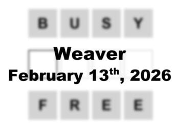 ‘Wordle’ Answer Today 1700 February 13th 2026 – Hints and Solution (2/13/26)