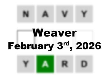 ‘Wordle’ Answer Today 1690 February 3rd 2026 – Hints and Solution (2/3/26)