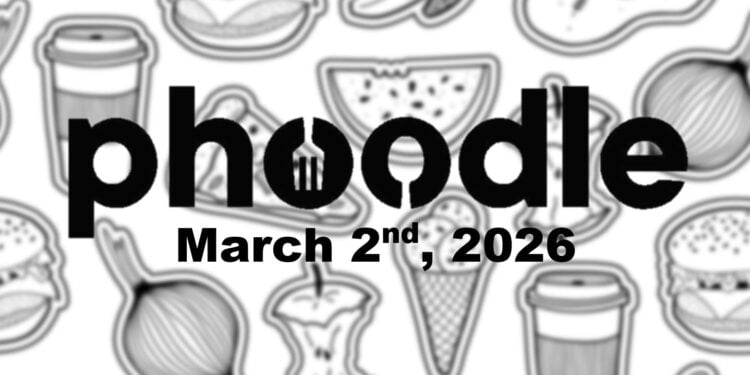 Daily Phoodle - 2nd March 2026
