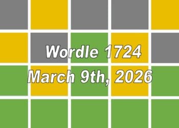 ‘Wordle’ Answer Today 1724 March 9th 2026 – Hints and Solution (3/9/26)