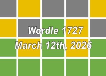 ‘Wordle’ Answer Today 1727 March 12th 2026 – Hints and Solution (3/12/26)
