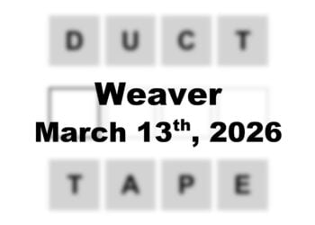 ‘Wordle’ Answer Today 1728 March 13th 2026 – Hints and Solution (3/13/26)