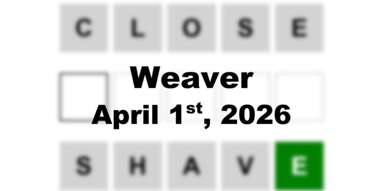 Weaver Answer - 1st April 2026